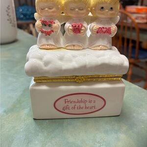 Hallmark Angel Trio  Box with Heart Accents